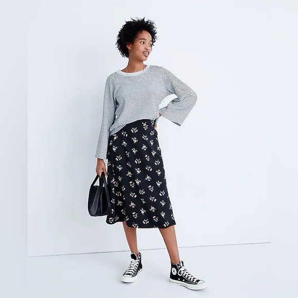 Madewell Terry Raglan Sweatshirt in Stripe - Picture 2 of 7